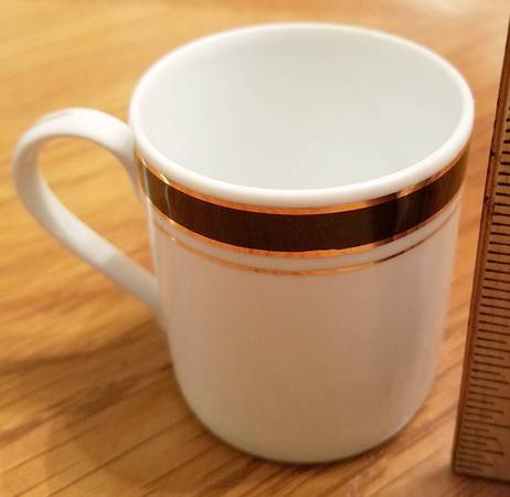 Prestige Black (Gold Trim) Flat Demitasse Cup