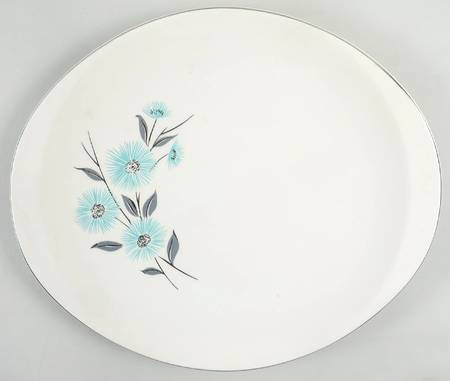 Blue Tempo 14" Oval Serving Platter