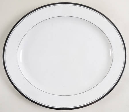 Novi Black 13" Oval Serving Platter