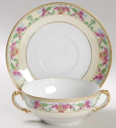 14567 Flat Cream Soup Bowl & Saucer Set