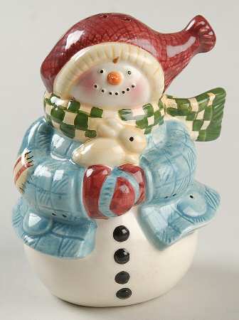 Frosty Snowman Figural Salt Shaker
