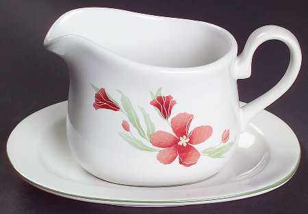 Pacific Bloom (Corelle) Gravy Boat & Underplate