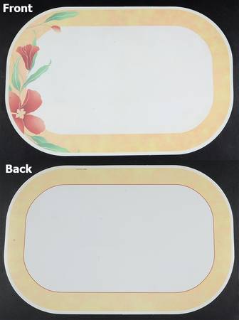 Pacific Bloom (Corelle) Reversible Vinyl Placemat