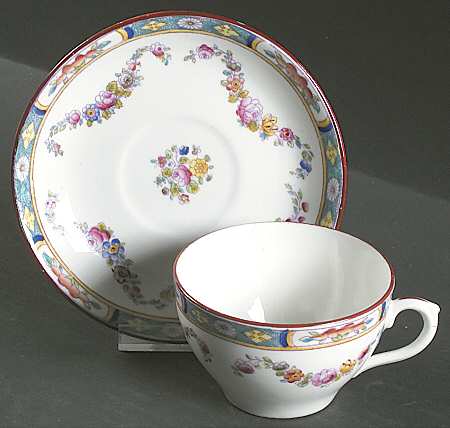 Chintz Flat Cup & Saucer Set by Crown Chelsea