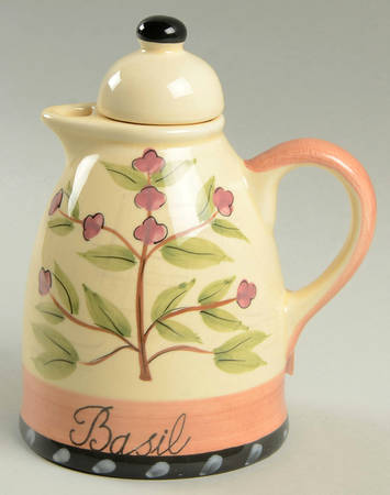 Culinary Herbs Oil Or Vinegar Cruet and Stopper