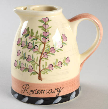 Culinary Herbs Oil Or Vinegar Cruet No Stopper