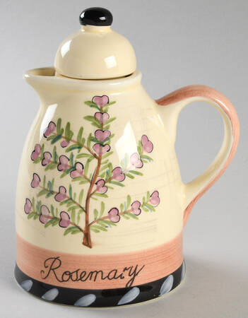 Culinary Herbs Oil Or Vinegar Cruet and Stopper