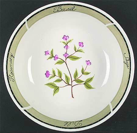 Culinary Herbs 12" Pasta Serving Bowl