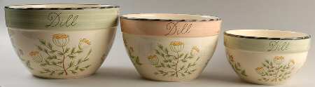 Culinary Herbs (3 Piece) Mixing Bowl Set (MB11M1,MB9M1, MB8M1)
