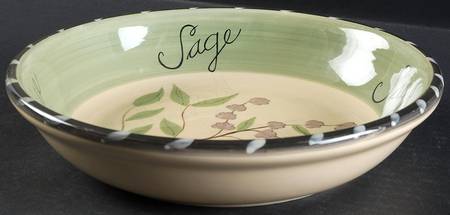 Culinary Herbs 9" Soup/Pasta Bowl