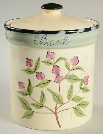 Culinary Herbs Medium Canister & Lid
