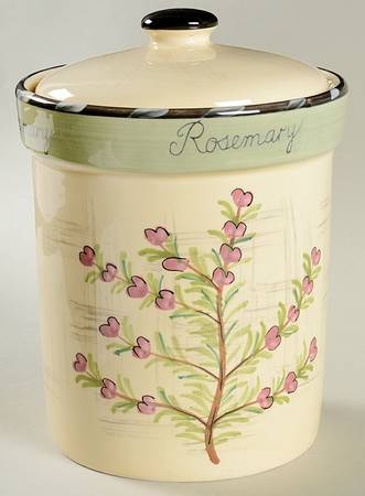 Culinary Herbs Large Canister & Lid