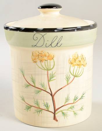 Culinary Herbs Small Canister & Lid