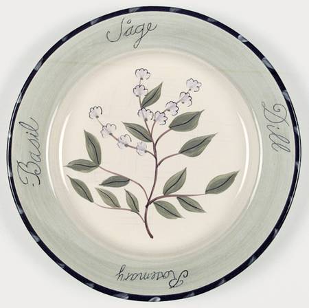 Culinary Herbs Dinner Plate