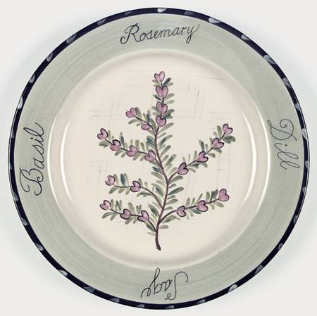 Culinary Herbs Dinner Plate