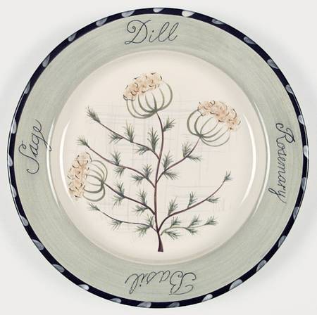Culinary Herbs Dinner Plate