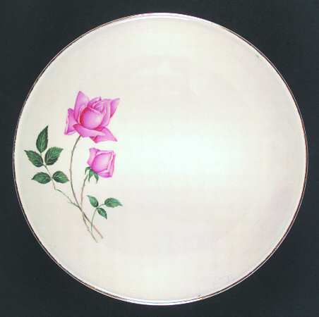 Bermuda Rose (Gold Trim) 9" Round Vegetable Bowl