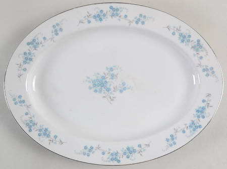 Nancy (No Center Design) 14" Oval Serving Platter by Crest Wood