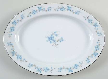 Nancy (No Center Design) 12" Oval Serving Platter by Crest Wood
