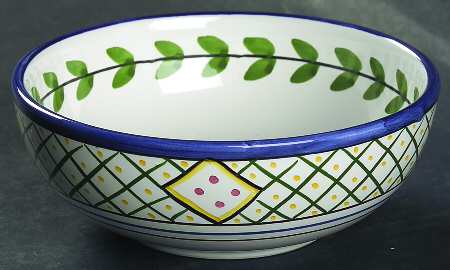 Blue Lattice Soup/Cereal Bowl
