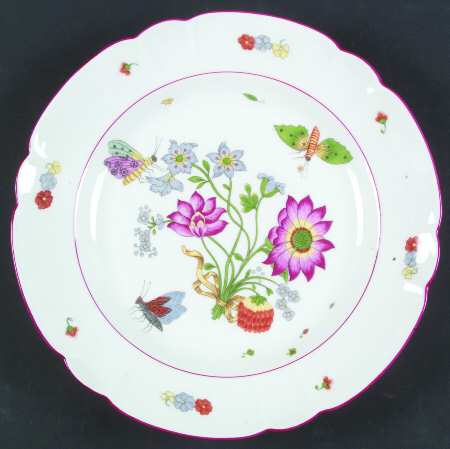 Meissen (Inner Red Line) 11" Deep Round Platter