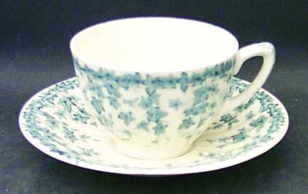 Early English Ivy Blue Flat Cup & Saucer Set