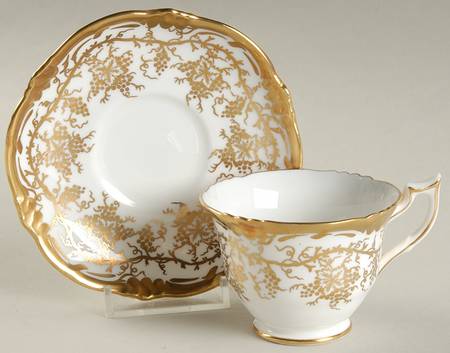 King's Plate Footed Demitasse Cup & Saucer Set