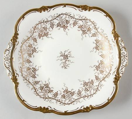 King's Plate Square Handled Cake Plate