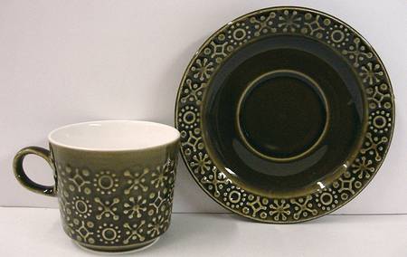 Connemara Erin Green Flat Cup & Saucer Set