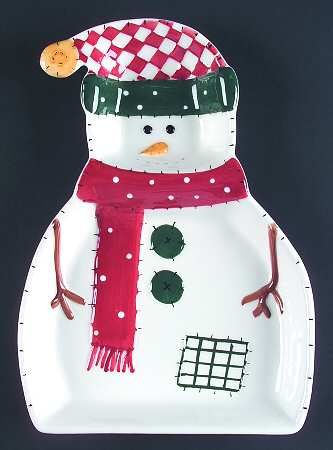 Snowman 1 Piece Chip & Dip