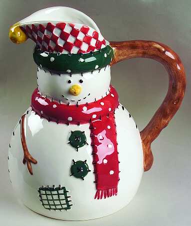 Snowman Figural Pitcher