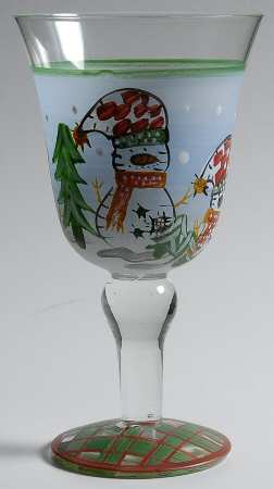 Snowman 10 Oz Glassware Goblet