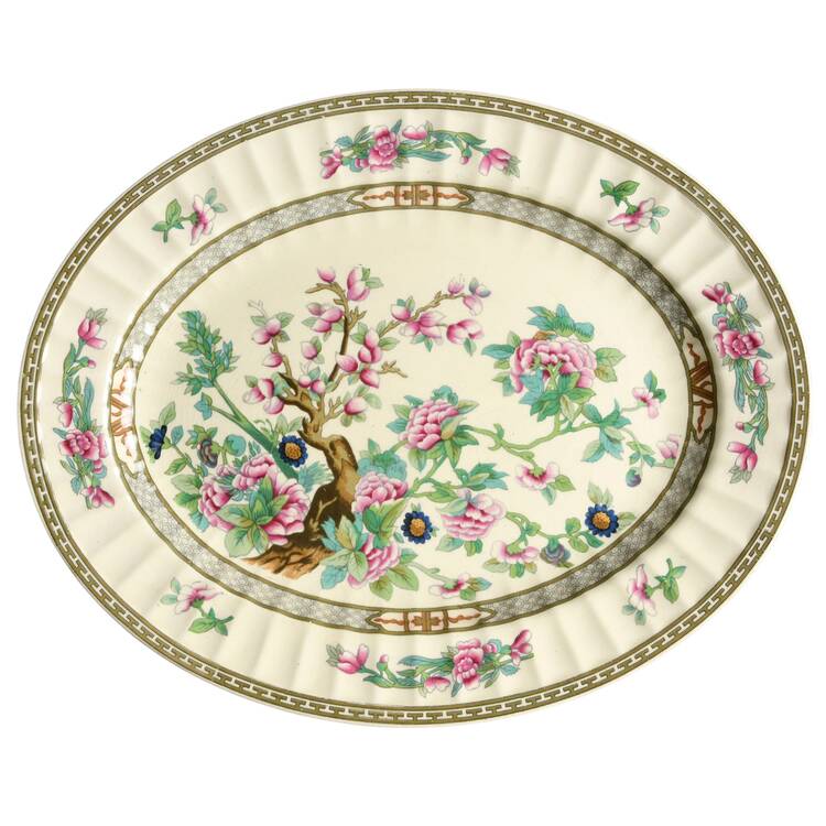 Indian Tree 12" Oval Serving Platter