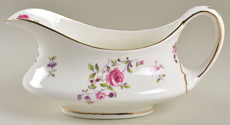 English Rosebud (Smooth Edge) Gravy Boat