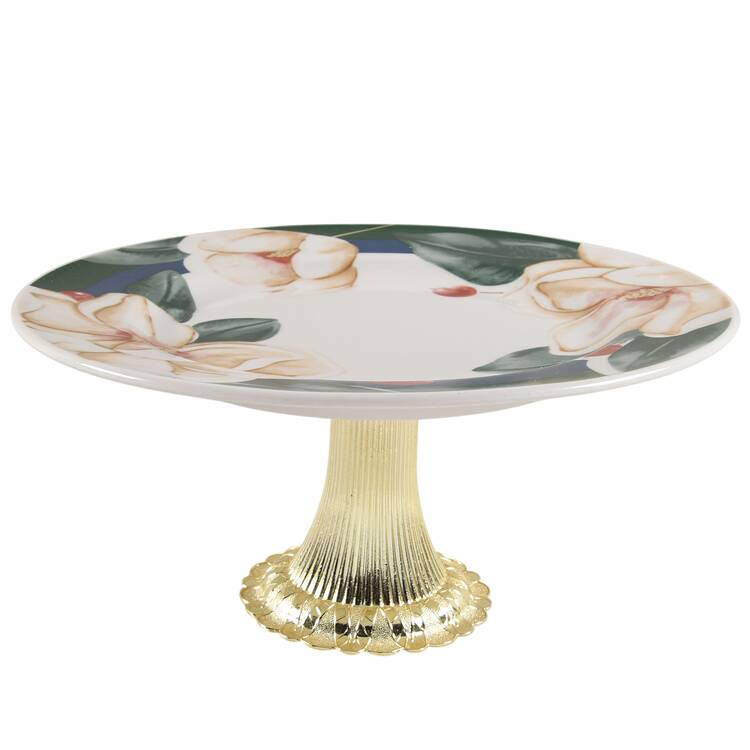Savannah Grove Cake Stand with 4"-5" Metal Pedestal  Hc