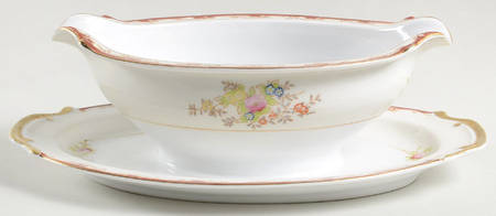 CWJ3 Gravy Boat with Attached Underplate by Cosmos Ware Japan