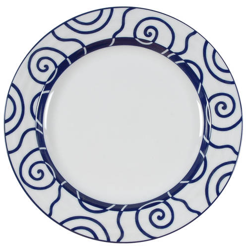 Blue Spiral Salad Plate
