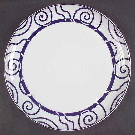 Blue Spiral 12" Chop Plate (Round Platter)