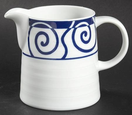 Blue Spiral Creamer