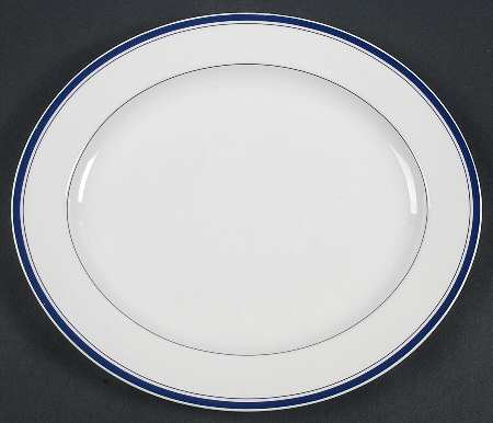 Novi Blue 13" Oval Serving Platter