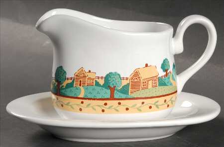 Landscape (Corelle) Gravy Boat & Underplate