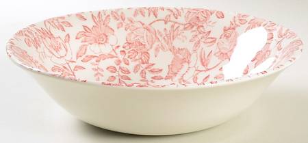 Pink Peony 9" Round Vegetable Bowl