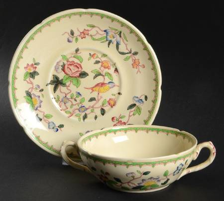 Pembroke Flat Cream Soup Bowl & Saucer Set