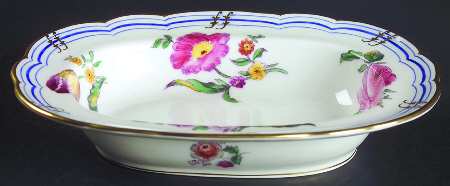 Old Coalport (Gold Trim) 8" Oval Vegetable Bowl