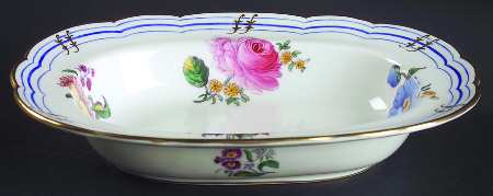 Old Coalport (Gold Trim) 9" Oval Vegetable Bowl
