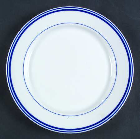 Blue Stripes (Porcelain) Luncheon Plate