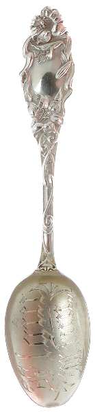 States & Cities Souvenir Spoons(Sterling) Minnesota Five O'Clock Spoon