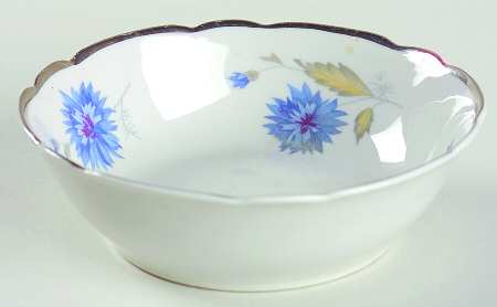 Cornflower (Platinum Trim) Fruit/Dessert (Sauce) Bowl