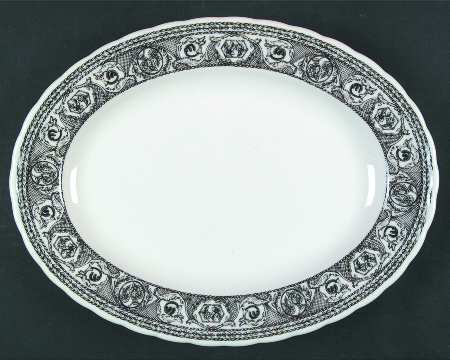 St. George Black 13" Oval Serving Platter