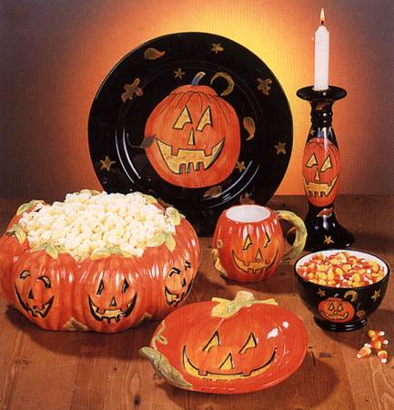 Ghost and Pumpkin (Pumpkin) 10" Candlestick